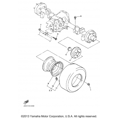 Rear Axle Mount Wheel