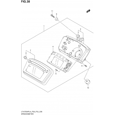 SPEEDOMETER (LT-A750XPZL4 P28)