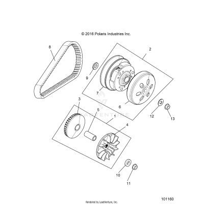 DRIVE TRAIN, PRIMARY CLUTCH - A17HAA15N7 (101160)