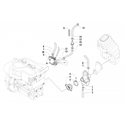 CARBURETOR AND FUEL PUMP ASSEMBLY