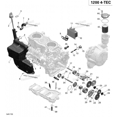 Engine Lubrication - 1200Itc 4-Tec