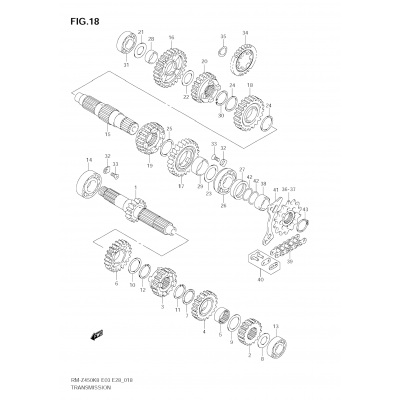 TRANSMISSION (RM-Z450 K8/K9/L0)