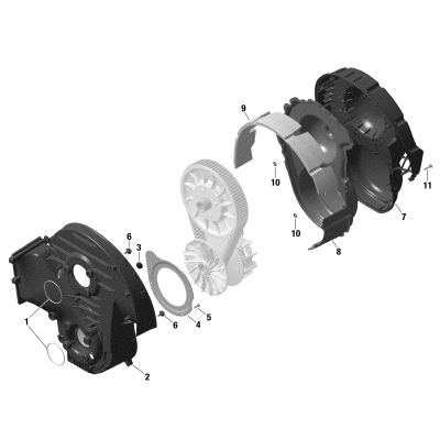 05- Transmission - CVT Cover - 900 ACE