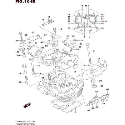 CYLINDER HEAD (FRONT) (VL800L6 E28)