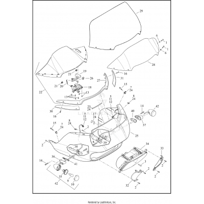 WINDSHIELD, FAIRING AND HEADLAMP - FLTRU, FLTRX AND FLTRXS