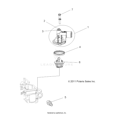 ENGINE, THERMOSTAT and COVER - A19SWE57B1 (49RGRTHERMO12RZR570)