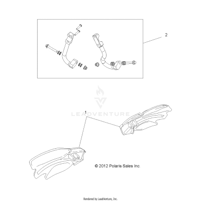 BODY, HANDGUARDS - A19SVS95CR/ER [49ATVGUARD13850SCRAM]