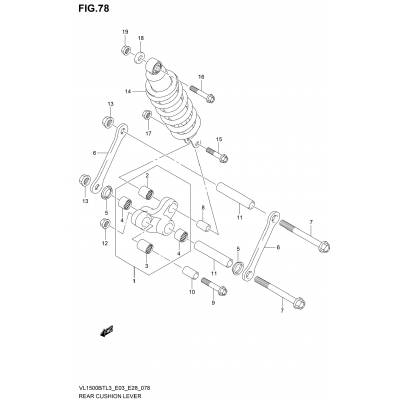 REAR CUSHION LEVER (VL1500BTL3 E33)