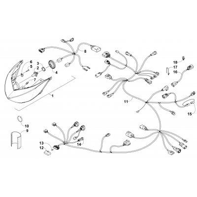 HEADLIGHT AND WIRING ASSEMBLIES