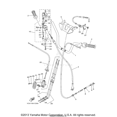 STEERING HANDLE CABLE