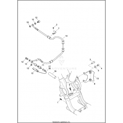 BRAKE LINES, REAR - NON-ABS