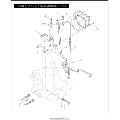 REAR BRAKE LINES & MODULE - ABS