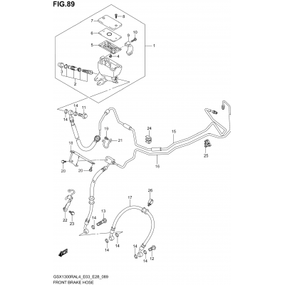 FRONT BRAKE HOSE (GSX1300RAL4 E28)