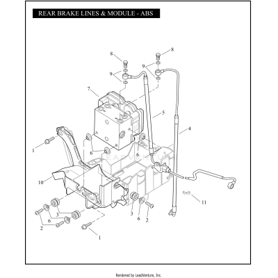 REAR BRAKE LINES & MODULE - ABS