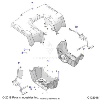 BODY, REAR CAB AND FOOTWELLS - A19SJS57CH/EH (C102048)