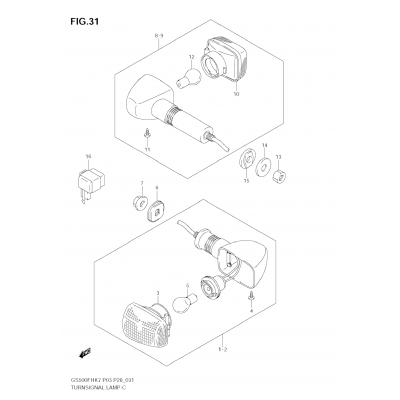 TURNSIGNAL LAMP (GS500F E3