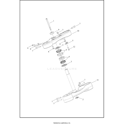 FORK BRACKETS, FRONT - FXLRS, FXLRST
