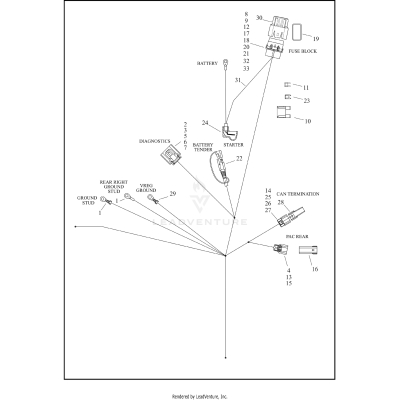 WIRING HARNESS, MAIN, NON-ABS (3 OF 5)