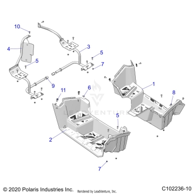 BODY, FOOTWELLS - A23SWE57F1/S57C1/C2/E1/E2 (C102236-10)