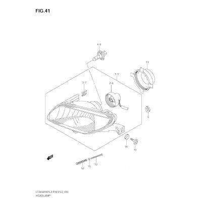 HEADLAMP (LT-A500XPZL2 E33)