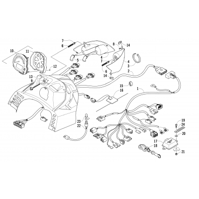 HEADLIGHT, INSTRUMENTS, AND WIRING ASSEMBLIES