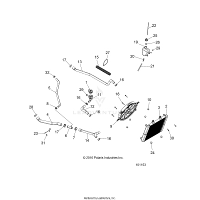 ENGINE, COOLING SYSTEM - A19S6E57B1 [101153]