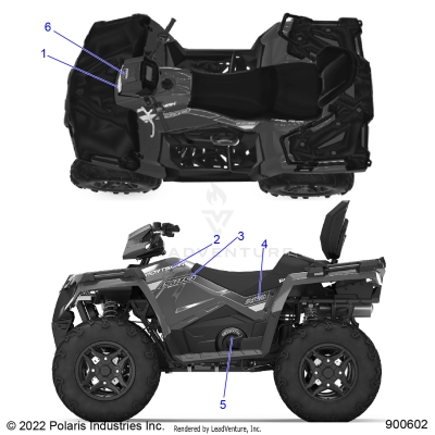 BODY, DECALS GRAPHIC - A23SJS57CX/EX (900602)