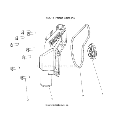 ENGINE, WATERPUMP IMPELLER and COVER - A17DAH57A5 (49RGRWATERPUMP12RZR570)