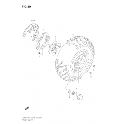 FRONT WHEEL (LT-A500XPL2 E33)