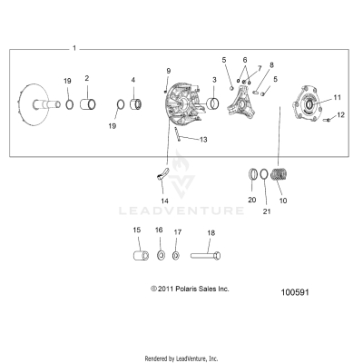 DRIVE TRAIN, PRIMARY CLUTCH - A19SXN85A8 (100591)