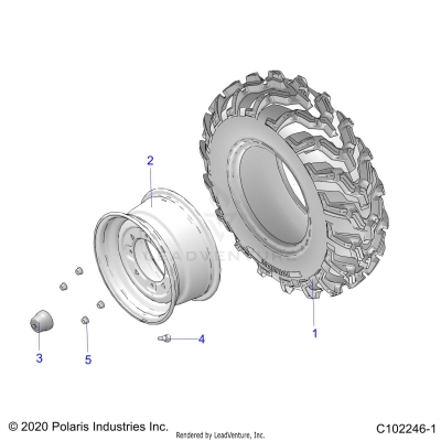 WHEELS, FRONT TIRE - A23S6E57F1 (C102246-1)
