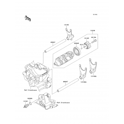 Gear Change Drum/Shift Fork(s)