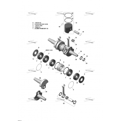 Crankshaft And Piston - 550F