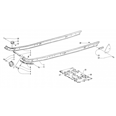 SLIDE RAIL AND TRACK ASSEMBLY