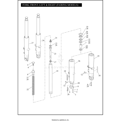 FORK, FRONT, LEFT & RIGHT (FAIRING MODELS)