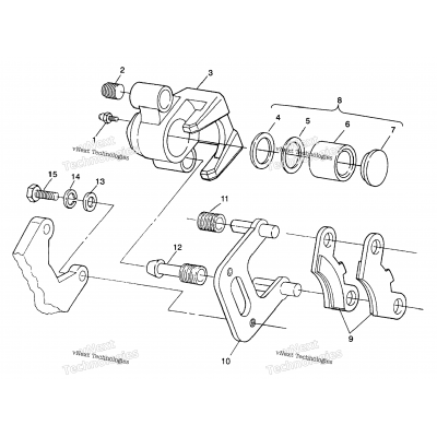 Front Brake Assembly 4X4 250