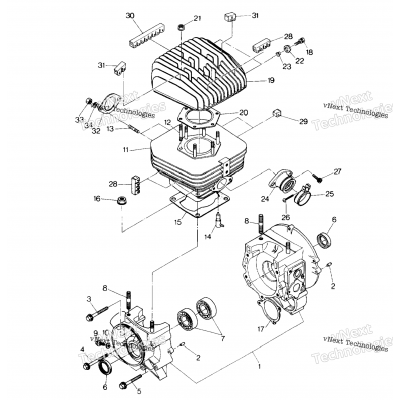 Crankcase & Cylinder Assembly