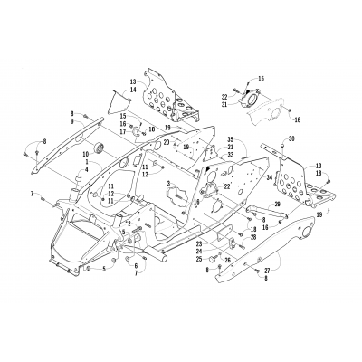 FRONT FRAME AND FOOTREST ASSEMBLY