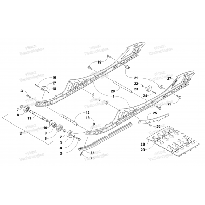 SLIDE RAIL AND TRACK ASSEMBLY