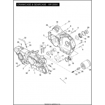 CRANKCASE & GEARCASE - XR1200X