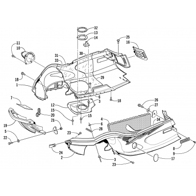 BELLY PAN AND FRONT BUMPER ASSEMBLY