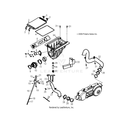ENGINE, AIR INTAKE SYSTEM - A25YPA20A4 (49ATVAIRBOX10PHX)