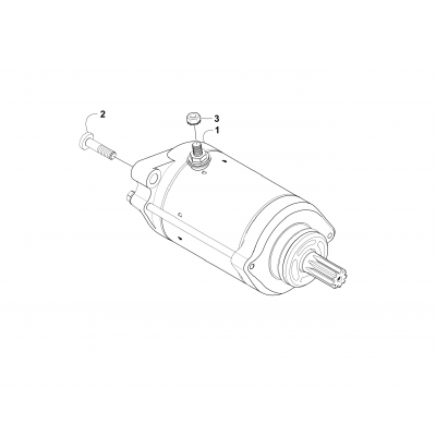 STARTER MOTOR ASSEMBLY (Up to VIN: 4UF07ATV97T270001)