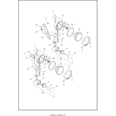 TURN SIGNALS, FRONT AND AUXILIARY/FOG LAMPS - FLHTCUTG (DOMESTIC, AUSTRALIA)