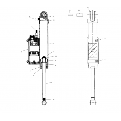 Fox Shock Rear Track And Reservoir