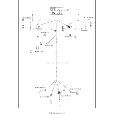 WIRING HARNESS JUMPER - FRONT,  INSTRUMENT MODULE RETRO FIT KIT