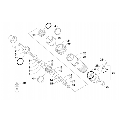 REAR SUSPENSION FRONT ARM SHOCK ABSORBER