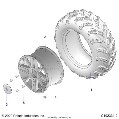 WHEELS, REAR - A25SXZ85A9/AM/AP (C102331-2)