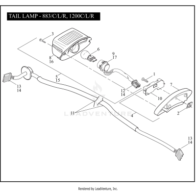 TAIL LAMP - 883/C/L/R, 1200C/L/R