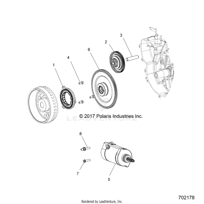 ENGINE, STARTER and DRIVE - A17DCE87AU (702178)